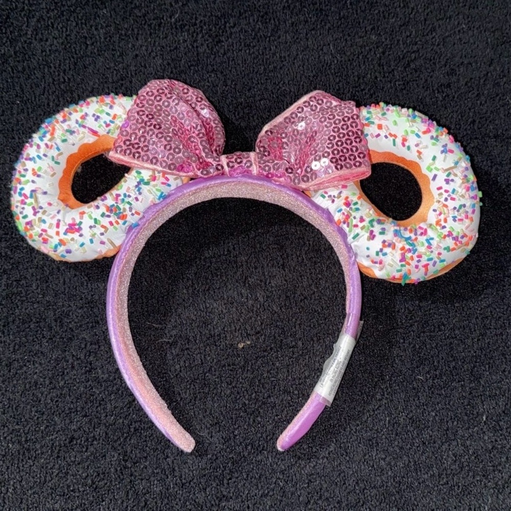 Pink Sequin Donut Ears Headband